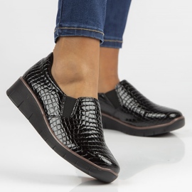 Chaussures en cuir Filippo DP3616 / 22 Bk noir le noir 7