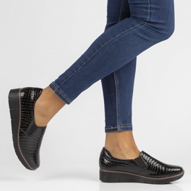 Chaussures en cuir Filippo DP3616 / 22 Bk noir le noir 1
