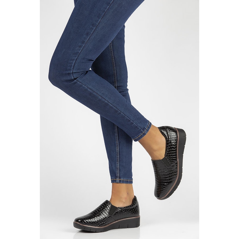 Chaussures en cuir Filippo DP3616 / 22 Bk noir le noir 2