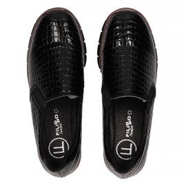 Chaussures en cuir Filippo DP3616 / 22 Bk noir le noir 4