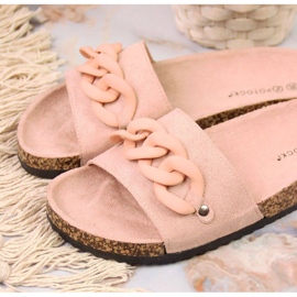 Chaussons avec chaîne Potocki W WOL65 rose 2