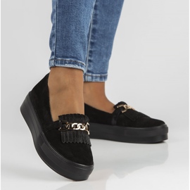 Chaussures en cuir Filippo DP3532 / 22 Bk noir le noir 6