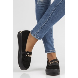 Chaussures en cuir Filippo DP3532 / 22 Bk noir le noir 1