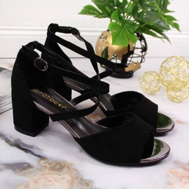 Sandales sur le poteau Potocki W WOL67A noir 2