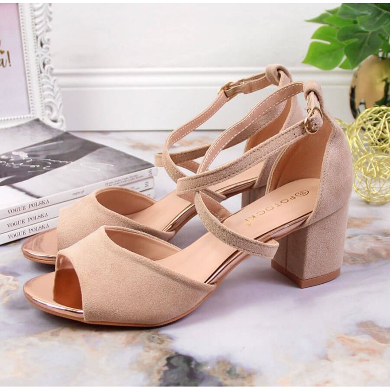 Sandales sur le poteau Potocki W WOL67B beige 2 Sandales sur le poteau Potocki W WOL67B beige 2