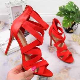 Sandales à talon haut Potocki W WOL69B rouge 1