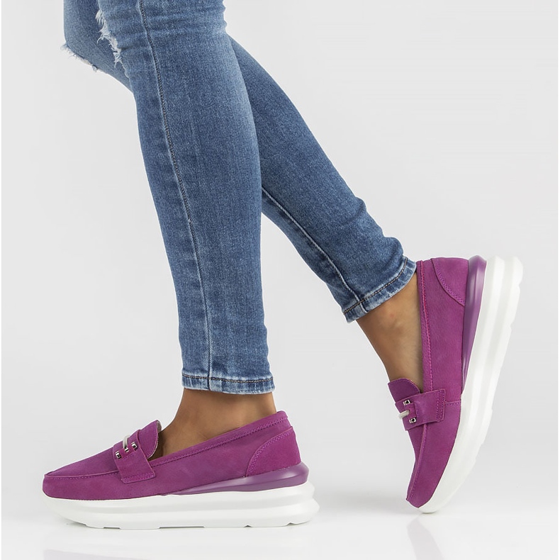 Chaussures en cuir Filippo DP3504/22 Fh fuchsia rose 2