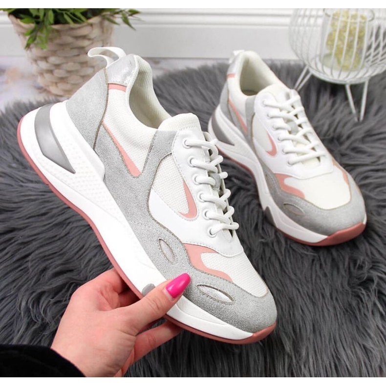 Baskets de sport Vinceza W JAN91B blanc gris 1