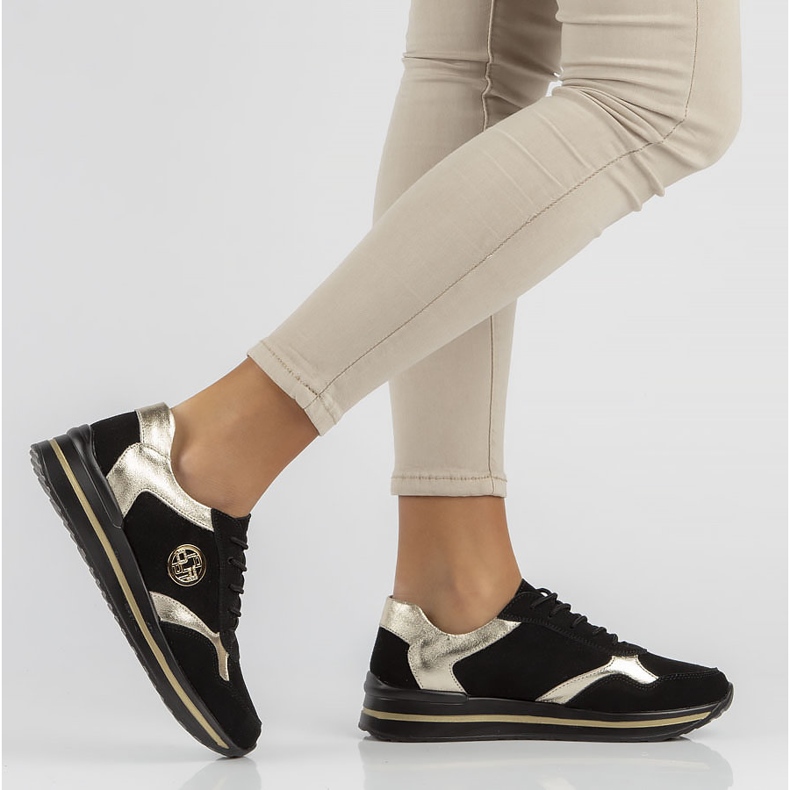 Baskets en cuir Filippo DP3544/22 Bk noir le noir d'or 1