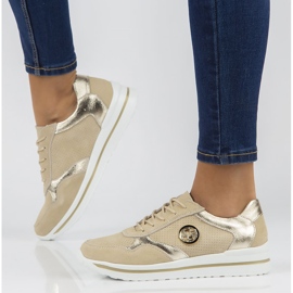 Baskets en cuir Filippo DP3544/22 Be beige 2