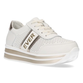 Sneakers en cuir Filippo DP1414/22 Wh Go or blanc doré 1
