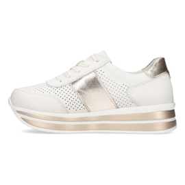 Sneakers en cuir Filippo DP1414/22 Wh Go or blanc blanche d'or 4