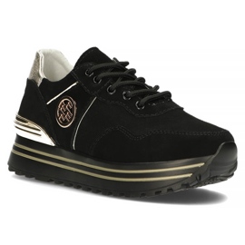 Baskets en cuir Filippo DP3538/22 Bk Go noir le noir 4