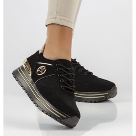 Baskets en cuir Filippo DP3538/22 Bk Go noir le noir 7