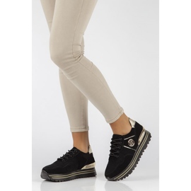 Baskets en cuir Filippo DP3538/22 Bk Go noir le noir 6
