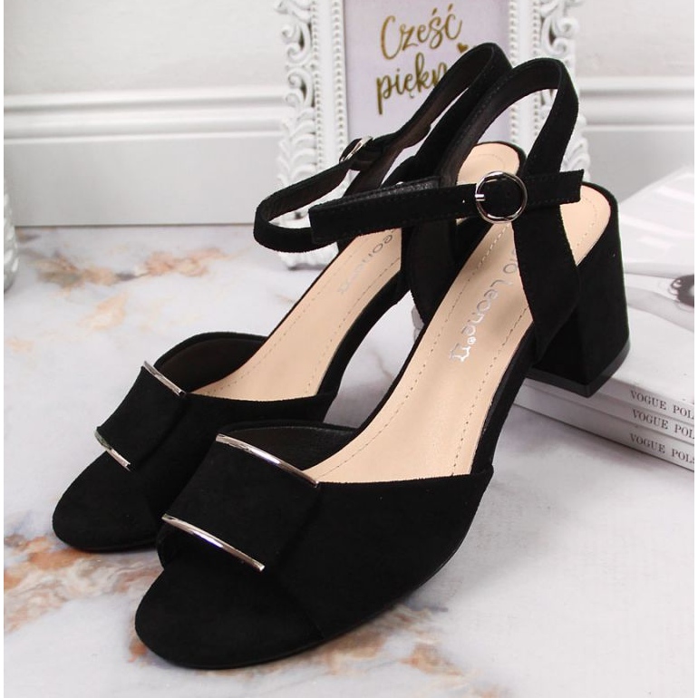 Sandales sur le poteau de Sergio Leone W SK139E noir le noir 2