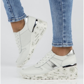 Baskets en cuir Filippo DP3550 / 22 Wh blanc blanche 3