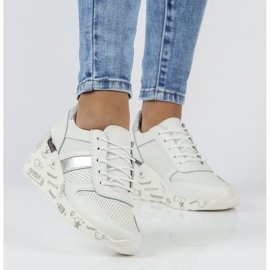 Baskets en cuir Filippo DP3550 / 22 Wh blanc blanche 1
