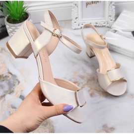 Sandales sur le poteau de Sergio Leone W SK139F beige 1