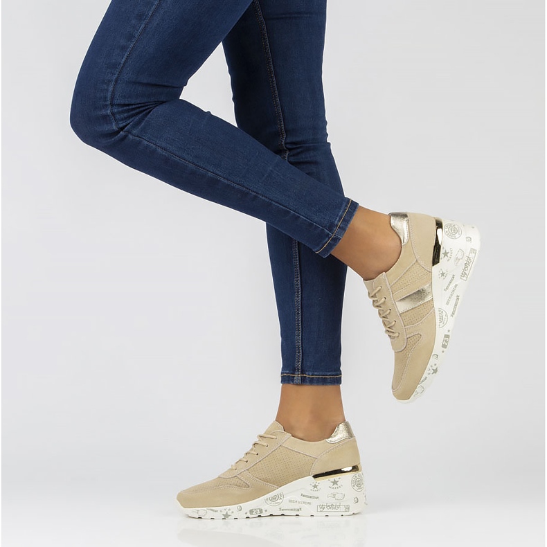 Baskets en cuir Filippo DP3550/22 Be beige 2