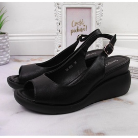 Sandales compensées Sergio Leone W SK368A noires le noir 2