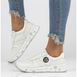 Baskets en cuir Filippo DP3542 / 22 Wh blanc blanche 8