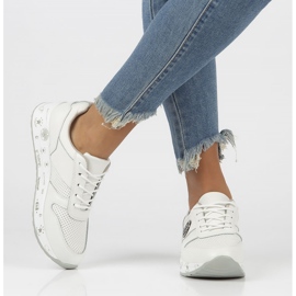 Baskets en cuir Filippo DP3542 / 22 Wh blanc blanche 3