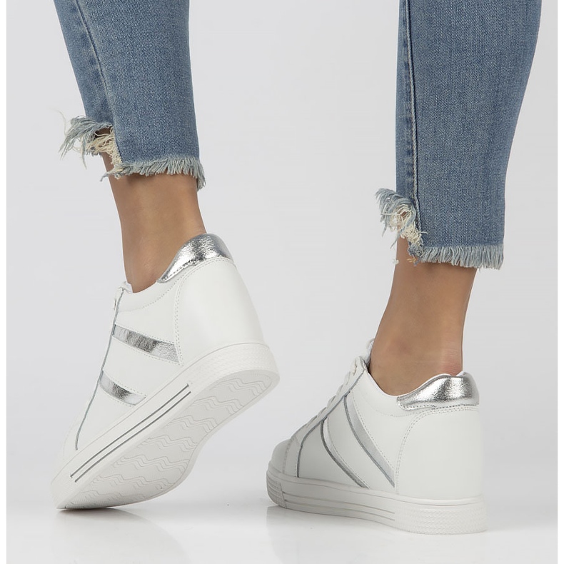 Baskets en cuir Filippo DP3549 / 22 Wh blanc 1