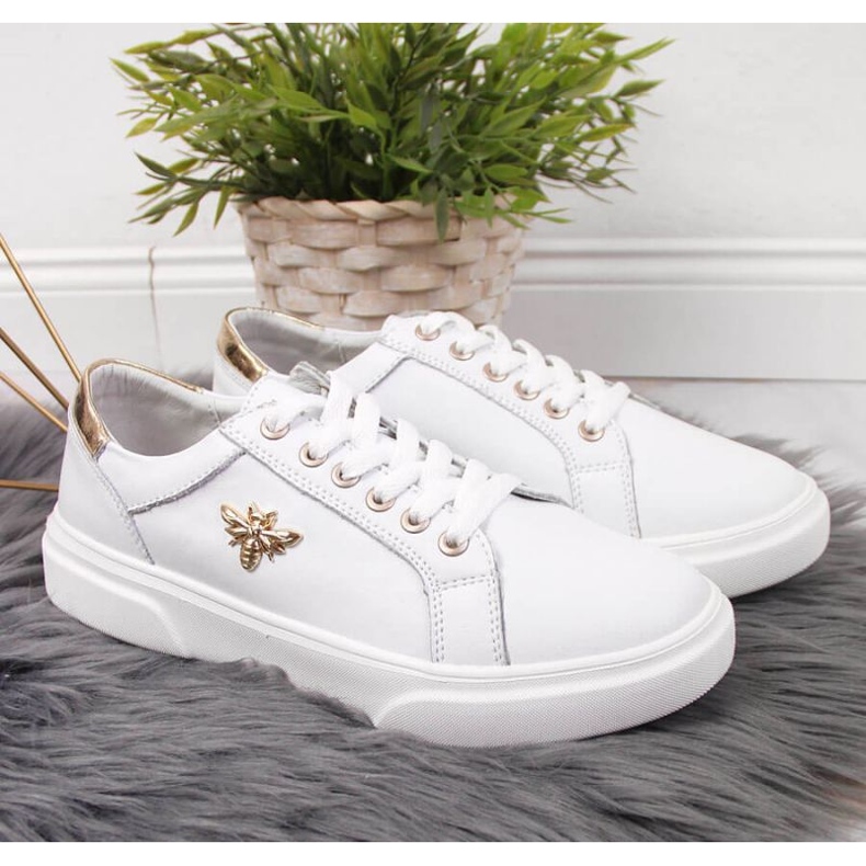 Chaussures en cuir à plateforme Vinceza W JAN119B blanc blanche 2 Chaussures en cuir à plateforme Vinceza W JAN119B blanc blanche 2