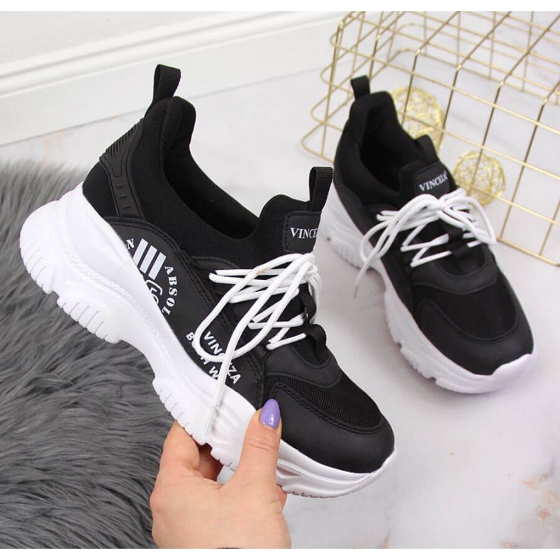 Vinceza W JAN120A chaussures de sport noires 1