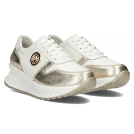 Baskets en cuir Filippo DP3547 / 22 Wh Go blanc blanche d'or 6