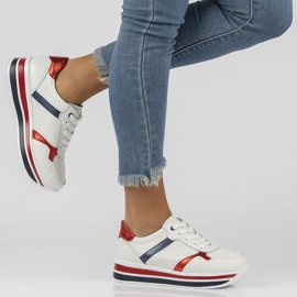 Baskets en cuir Filippo DP2004 / 22 Wh blanc blanche 4