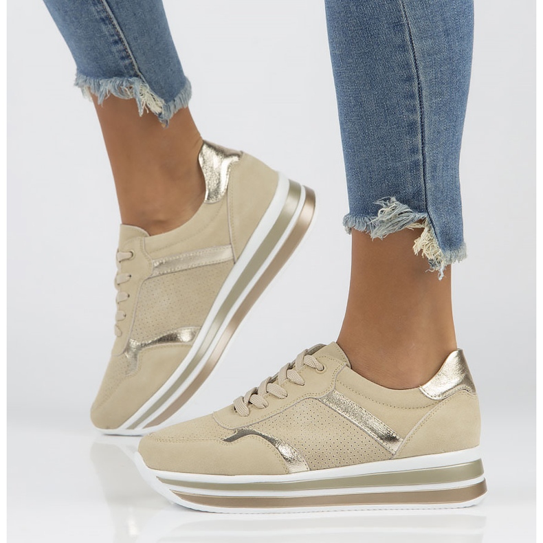 Baskets en cuir Filippo DP2004/22 Be beige 1