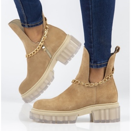 Bottes en daim Filippo 30065 camel beige brun 4