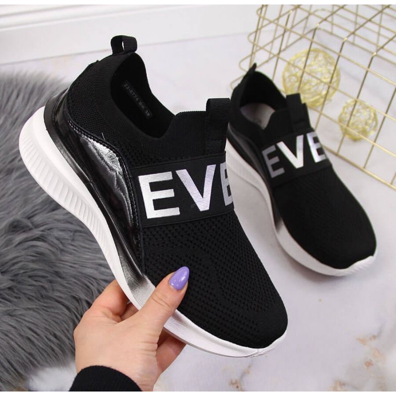 Chaussures chaussettes à enfiler Vinceza W JAN122A noir 1