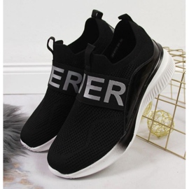 Chaussures chaussettes à enfiler Vinceza W JAN122A noir 2