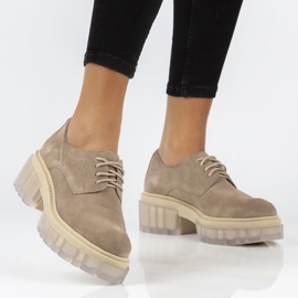 Chaussures en daim Filippo 20099 taupe beige brun 8