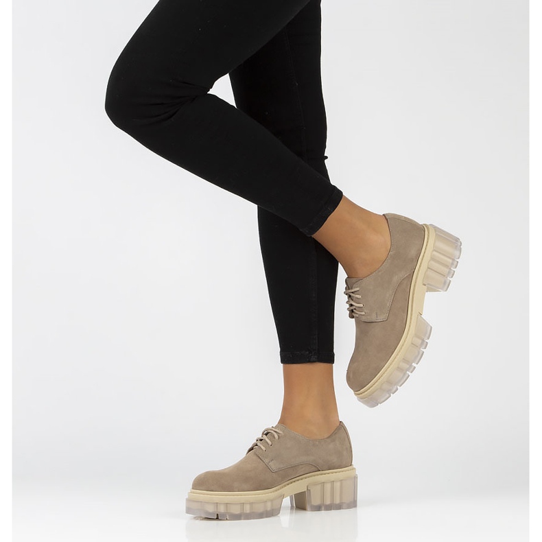 Chaussures en daim Filippo 20099 taupe beige brun 2