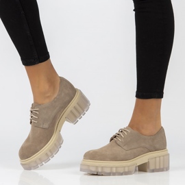 Chaussures en daim Filippo 20099 taupe beige brun 7