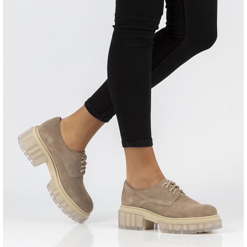 Chaussures en daim Filippo 20099 taupe beige brun 1