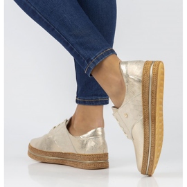 Chaussures en cuir Filippo 10123 or doré 2