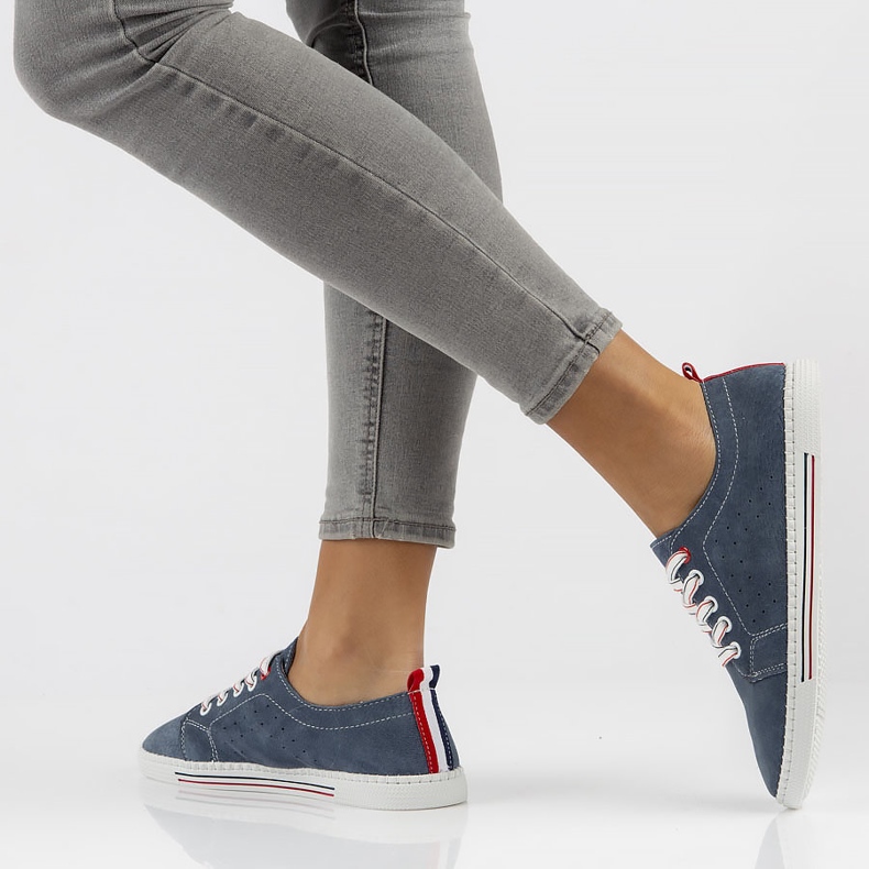 Chaussures en cuir Filippo DP3507/22 Nv bleu marine 1