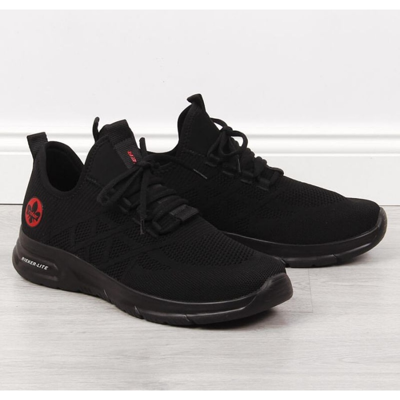 Rieker M RKR534 chaussettes noires chaussures de sport le noir 1