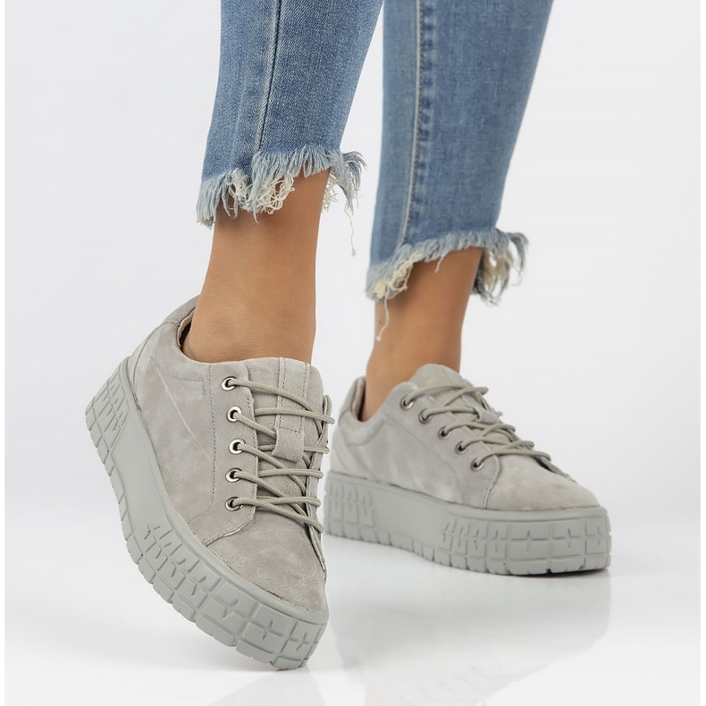 Baskets en cuir FILIPPO DP3527 / 22 Gr gris 1 Baskets en cuir FILIPPO DP3527 / 22 Gr gris 1