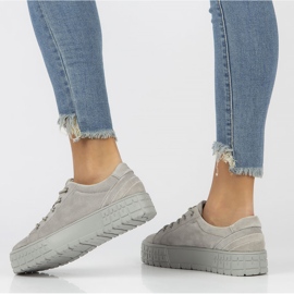 Baskets en cuir FILIPPO DP3527 / 22 Gr gris 2 Baskets en cuir FILIPPO DP3527 / 22 Gr gris 2