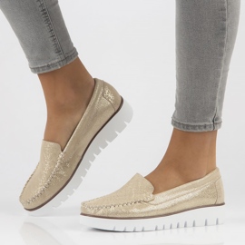 Mocassins cuir Filippo DP3534/22 Go doré d'or 5