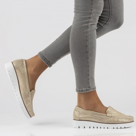 Mocassins cuir Filippo DP3534/22 Go doré 1