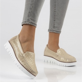 Mocassins cuir Filippo DP3534/22 Go doré d'or 6