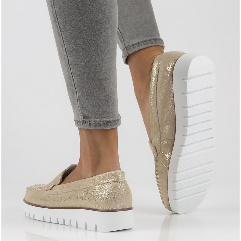 Mocassins cuir Filippo DP3534/22 Go doré 2