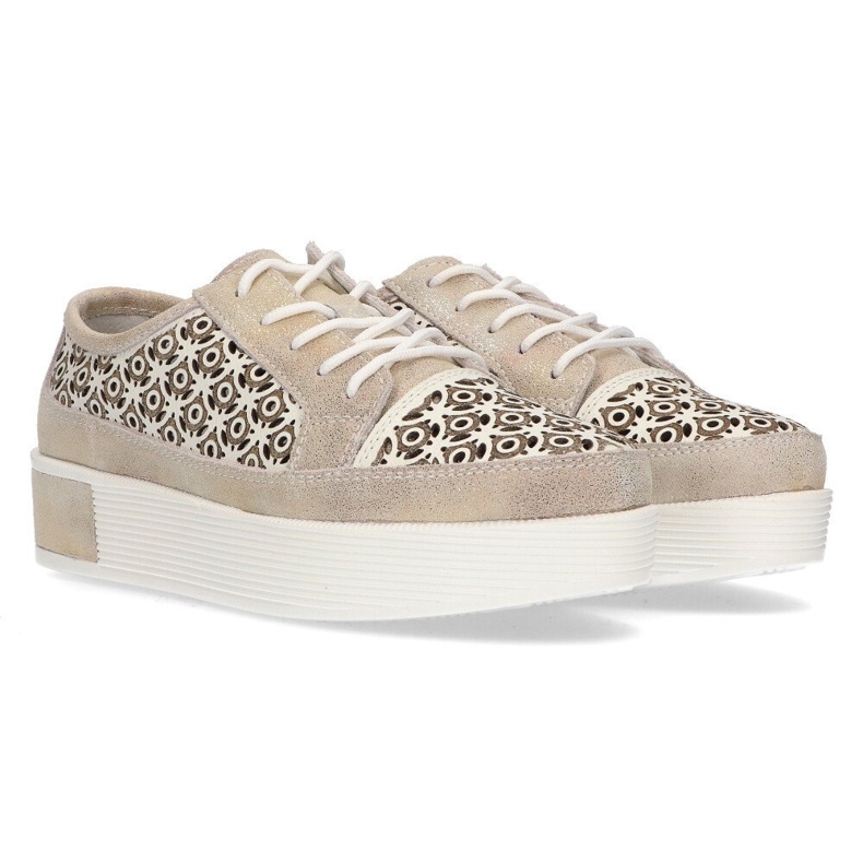 Chaussures en cuir FILIPPO DP2026/22 Go dorées 1